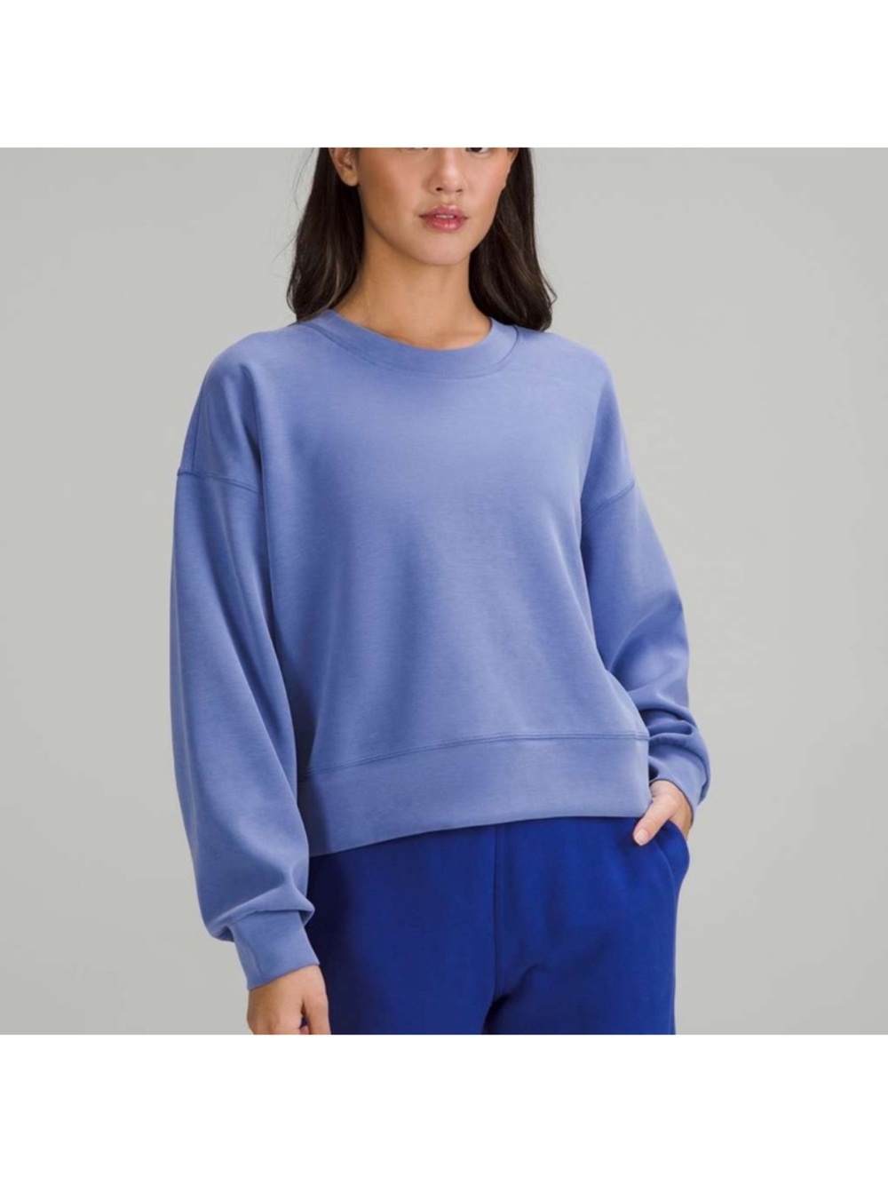 lululemon athletica Relaxed Crew Sweatshirt in Periwinkle